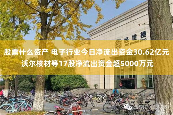 股票什么资产 电子行业今日净流出资金30.62亿元 沃尔核材等17股净流出资金超5000万元