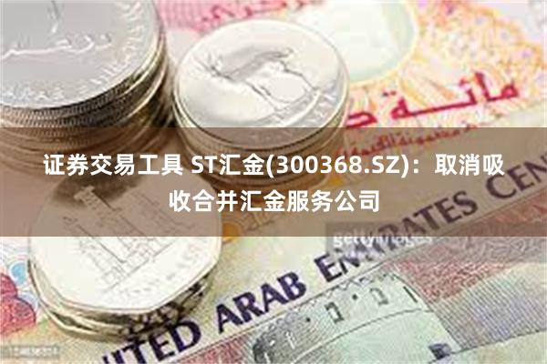 证券交易工具 ST汇金(300368.SZ)：取消吸收合并汇金服务公司