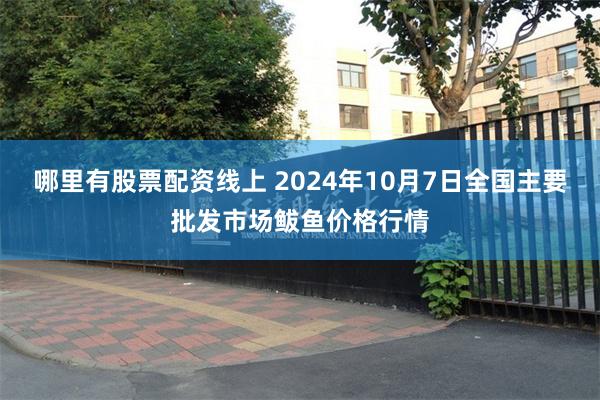 哪里有股票配资线上 2024年10月7日全国主要批发市场鲅鱼价格行情