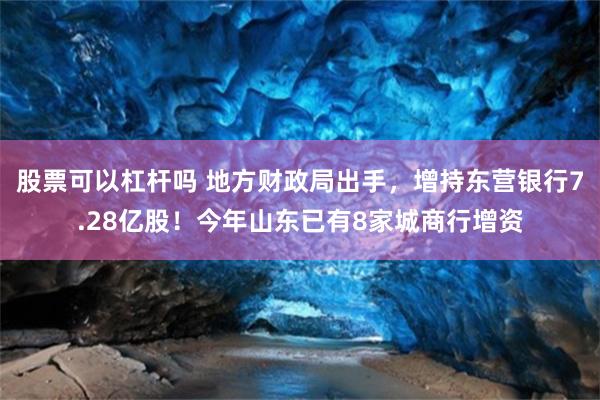 股票可以杠杆吗 地方财政局出手，增持东营银行7.28亿股！今年山东已有8家城商行增资