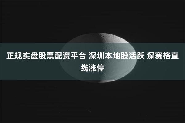 正规实盘股票配资平台 深圳本地股活跃 深赛格直线涨停